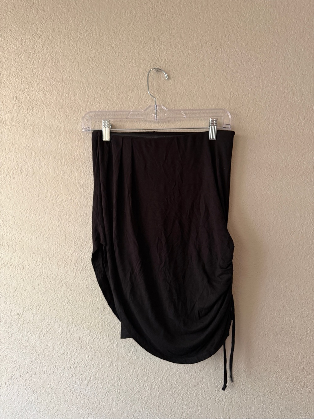 Free People Free-est Black Ruched Tie Up Midi Skirt XS